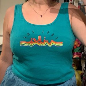 Teal Feel The Vibes Tank